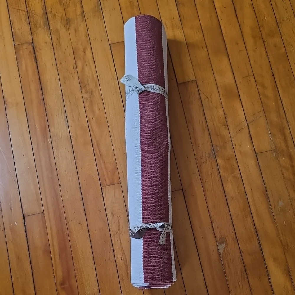 Dash & Albert Brick/Burgandy and Cream Rug